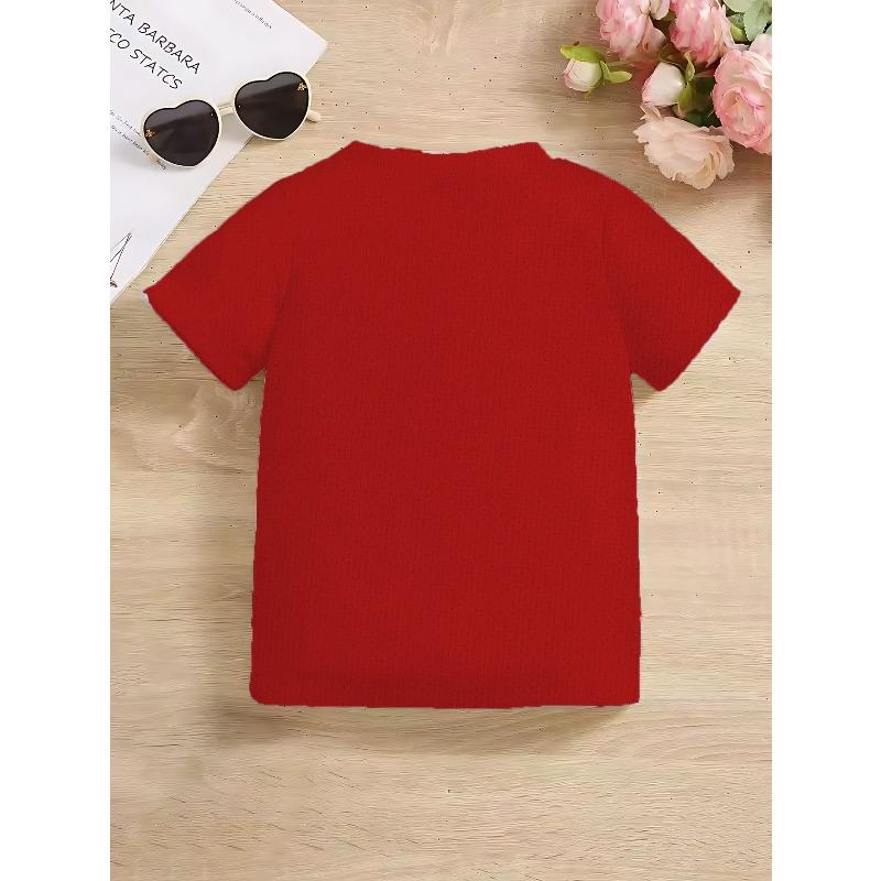 Boys Farm Animal Print Crewneck Summer Short Sleeve T-Shirt