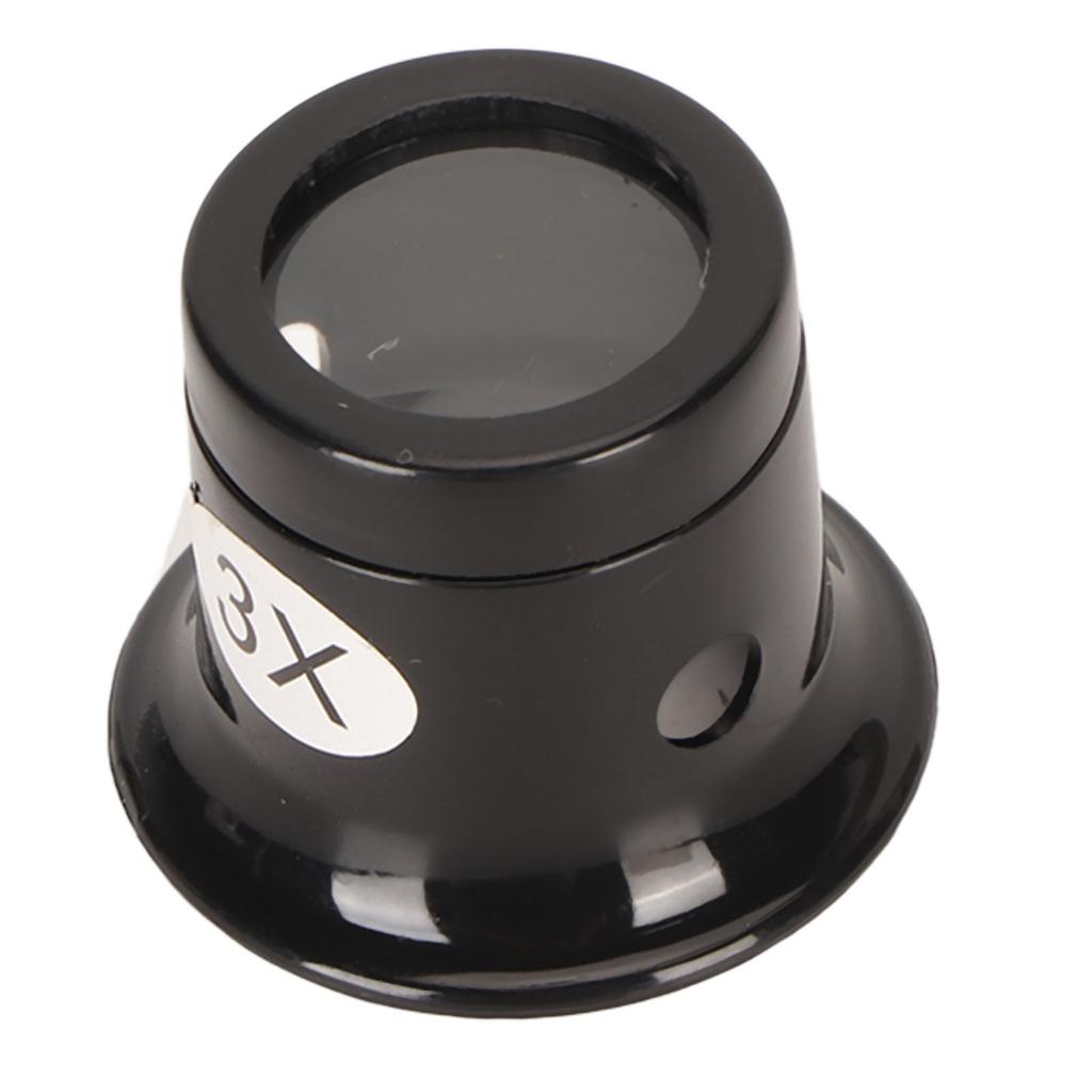 Lupa pro klenotníky s 3násobným zvětšením, robustní plastová kompaktní přenosná lupa na šperky