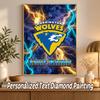 Warrington Wolves FC Custom Name Text 5D Diamond Painting Kit DIY Full Drill Diamond Art Decoration
