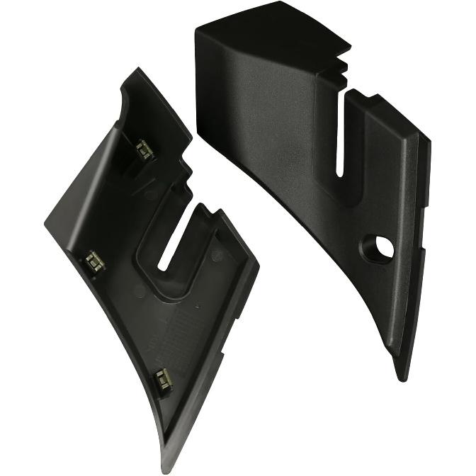 Windshield Wiper Cowl End Panel Compatible With Chevy Silverado Truck 1500 2500 3500 LH & RH 2007-2013 1 Pair Black Air Inlet Grille 15946001