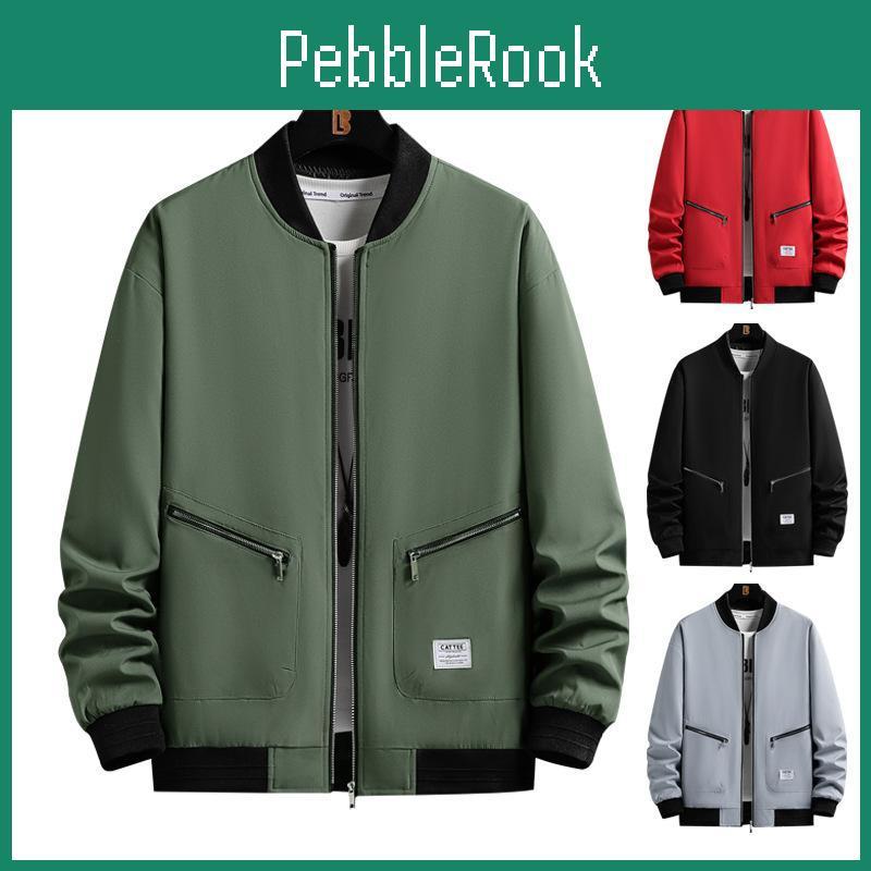 Baseball Jacket Autumn Spring And For Men Casual Loose Plus Size Jacket