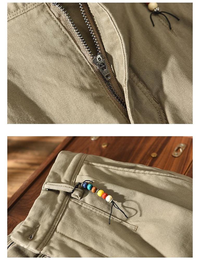 Z338 Męskie Bawełniane Ciepłe Kombinezony Casualowe Plus Aksamit - Edycja Jesienno-Zimowa