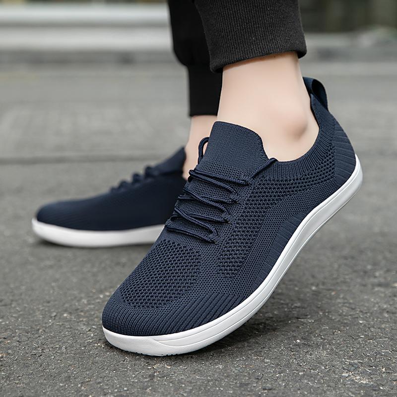 

Men s Barefoot Shoes Lightweight Flat Bottom Non Slip Women s Mesh Soft Bottom Outdoor Walking Casual Sneakers Shoes 36 темно-синий