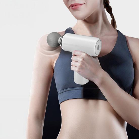 DYS Mini Fascia Massager, Electric Percussion Massager with 4 Massage Heads, Portable Device for Deep Muscle Relaxation