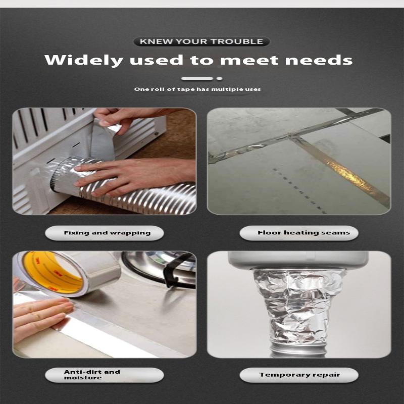 5/3/1Pcs Kitchen Aluminum Foil High-Temperature Tape Cooktop Self-Adhesive Greaseproof Stickers Moisture-Proof Mildew Waterproof