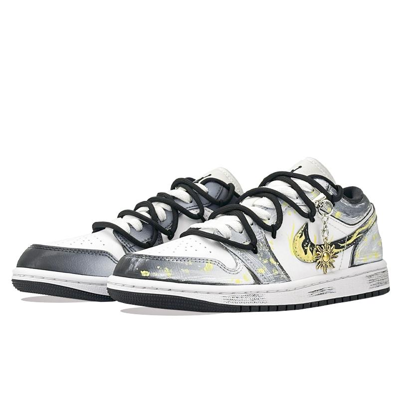 Jordan Air Jordan 1 Tomb Raider Abrasion Resistant Low Top Skateboard Shoes Unisex DC0774-101(TEAM877- )