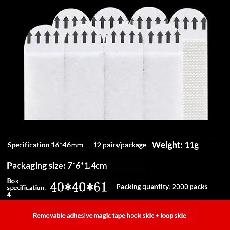 12 Pairs No‑Drill Self‑Adhesive Tape Strips, Multi‑Use For Frames Posters Wall Hangings