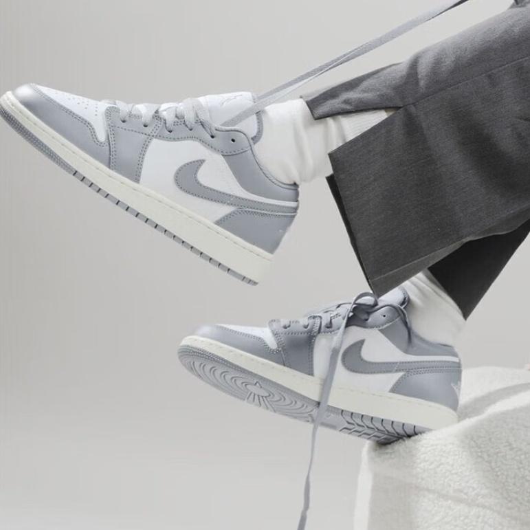 (GS) Air Jordan 1 Low 'Vintage Grey' Kids' 553560-053
