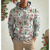 Classic And Fashion Christmas men's Hooded Sweatshirt Street Fun Santa Claus 3D Printed Sports Shirt Autumn Snowman men's Hoodie