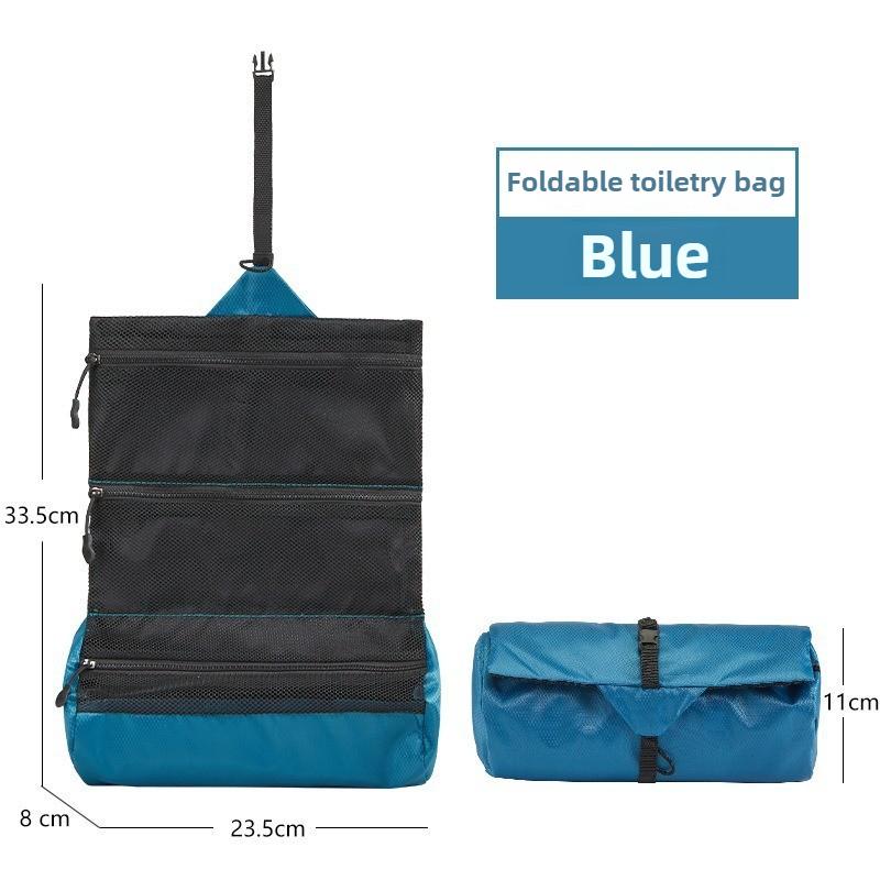 

Advanced Feeling Foldable Portable Toiletry Bag for Men Camping Storage Business Trip Washing Bag Foldable Toiletries синій