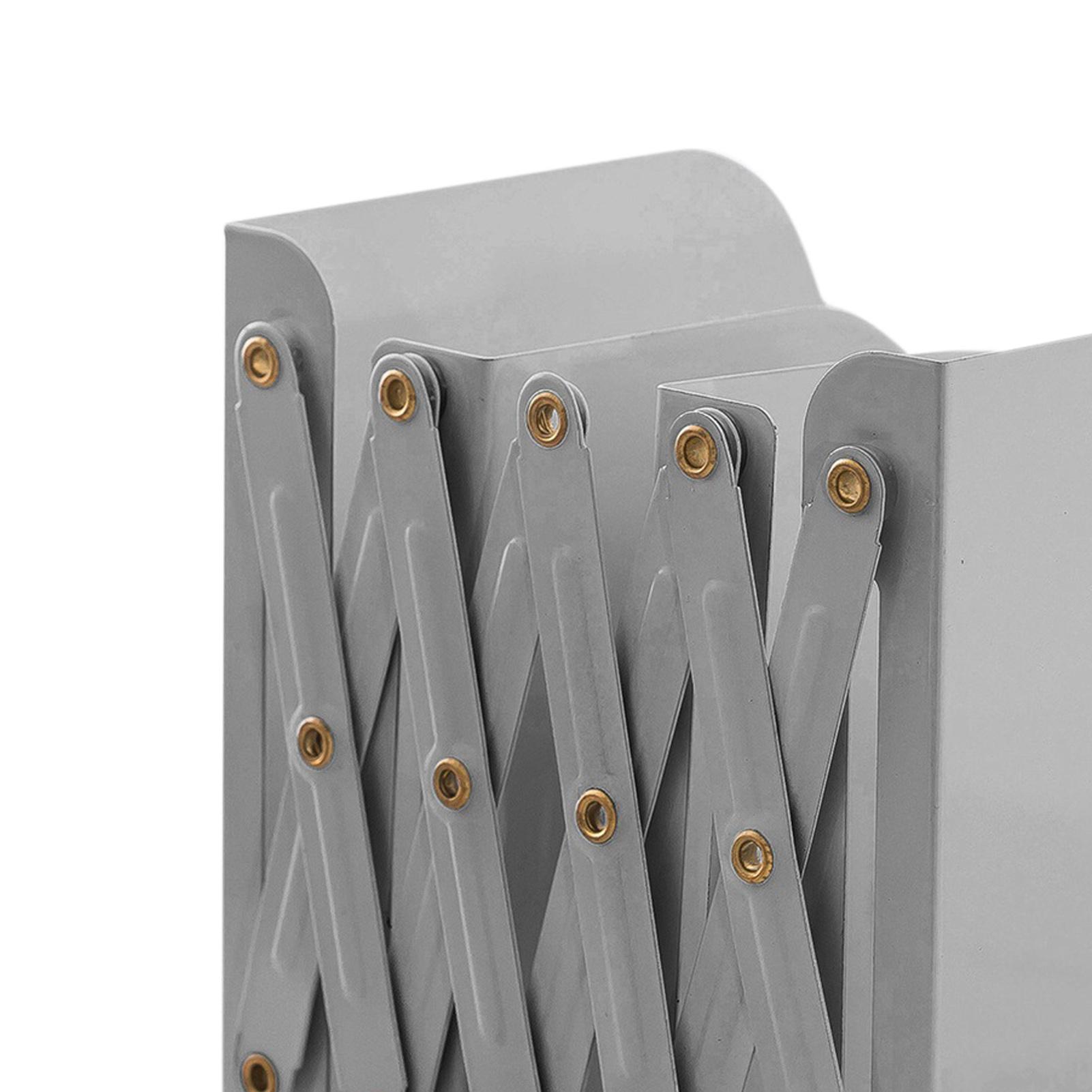 

Bookends Retractable Flexible Large Size Without Sticker Metal Material Office Book Support for Desk Gray серый