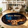 Gremlins Gizmo Personalized Round Rug Support Custom Name, Soft Home Decor Mat