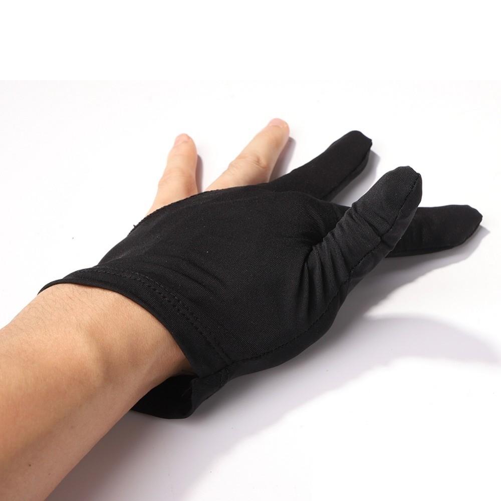 Breathable Pool Cue Gloves Black Billiards Glove Three-finger Gloves  Fitness Sports Accessories