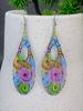 Ethnic Style Colorful Droplet Earrings Women's Cool Personality Exaggerate Style Droplet Pendant Earrings Versatile