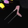 1Pcs High Heel Cake Topper Rose Gold Glitter Alloy Rhinestone Party Decoration Birthday Wedding Cake Pick Cupcake Food Supplies