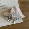 Cloth Satin Triangle Hair Claw Flower Bow Ethnic Style Hair Clip Large New Chinese Style Silver Tassel Shark Clip