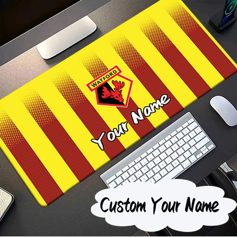 Custom Name Mouse Pad Watford Crest Design Mouse Pad, Gaming Mouse Pad, Keyboard Pad, Desk Decor for Computer Notebook Fan Birthday Gift