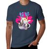 Cute Cat Eating Raunisex Gift For Cat Lover Tshirt Gym Exercise Short Sleeve Tshirt