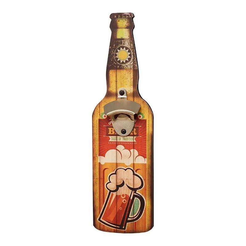 1pcs Creative Bottle Opener Restaurant Wall Decoration Restaurant Bar Barbecue Shop Wall Pendant Personalized Bottle Opener