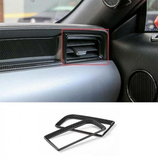 Left And Right Air Outlet Vent Trim For Ford Mustang 2015- Carbon Fiber 2PCS