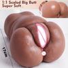 Male Masturbator Cup 2 IN 1 Pocket Pussy Erotic Sex Tooys Artificial Anal Vagina 3D Realistic Vagina Silicone Adult Toys for Men