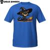 Witch Cat T-Shirt | Grumpy Black Cat with Hat and Broom Tee Unisex Shirt