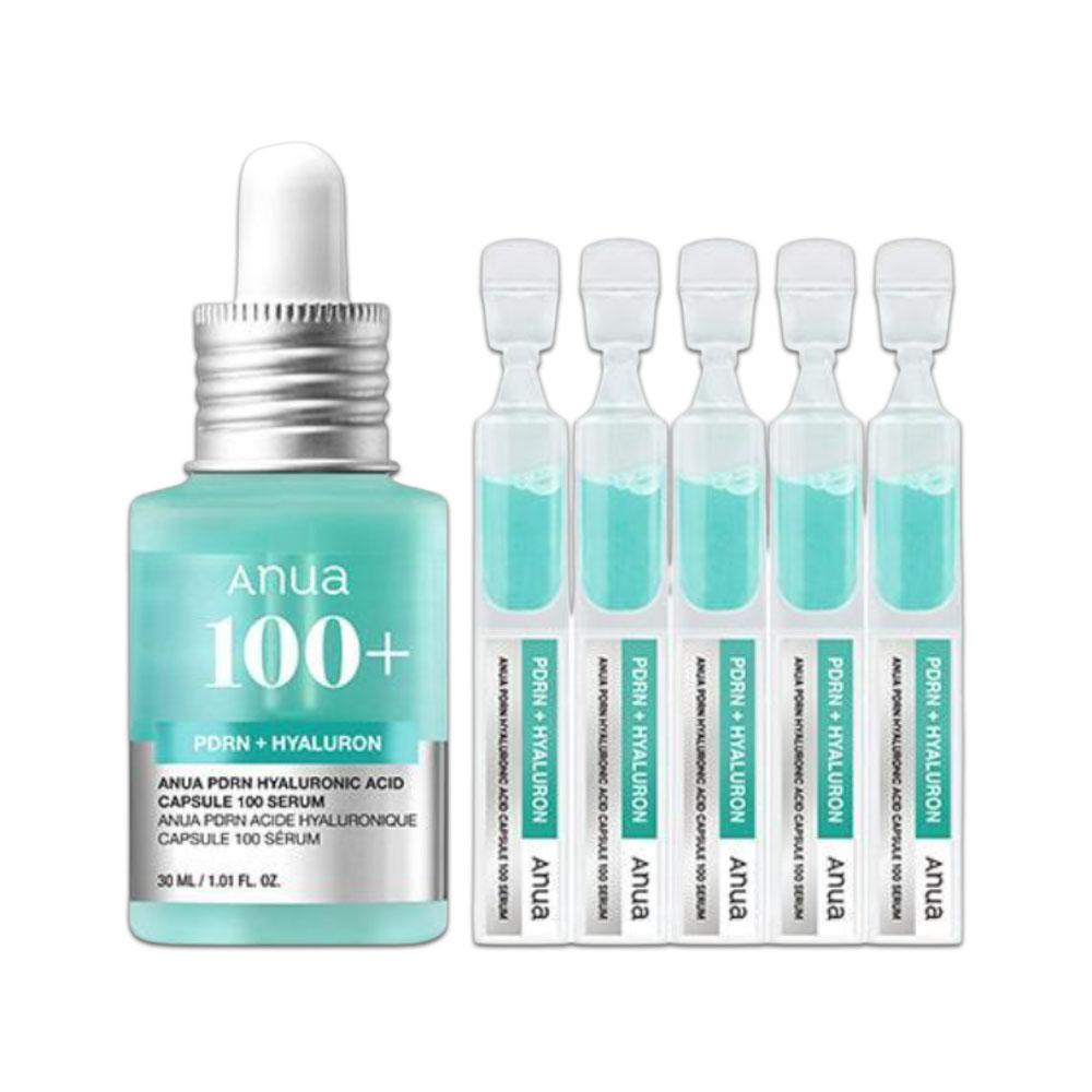 ANUA PDRN Hyaluronic Acid Capsule 100 Serum Special Set (30 ml + 1 ml × 5) PDRN+Hyaluron