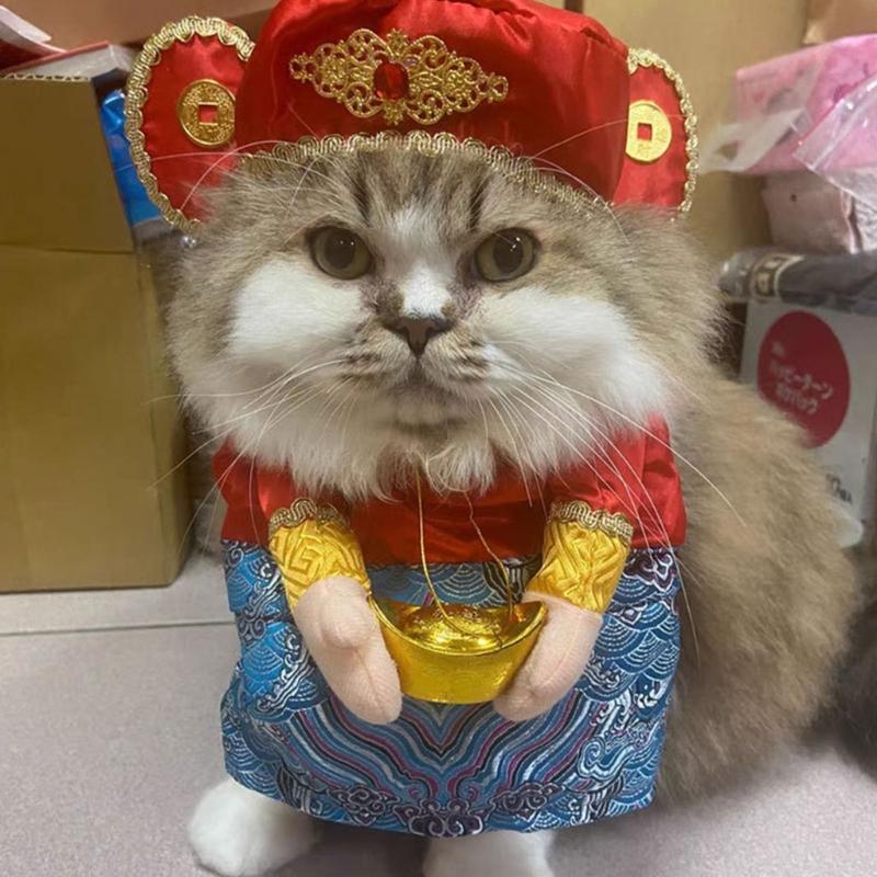 Easy to Wear Pet Jumpsuits Machine Washable Dog Cats Festival Theme Clothing For Halloween New Year Party Gathering