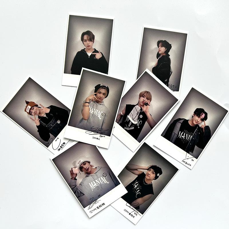 Stray Kids Polaroid Style 8pcs Photocards Set Cute Member Lomo Cards Autograph Postcard Kpop Fan Collection Merchandise Decorative Accessory Gift