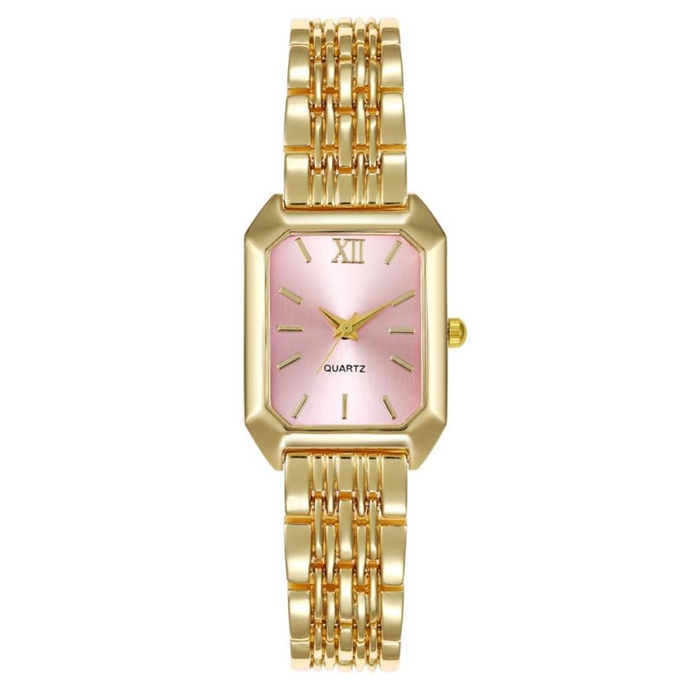 Heiße Edelstahl-Quarzuhren Faltschließe Quadratische Damenuhr Luxuriöses Geschenk Einfache Armbanduhr Schüler