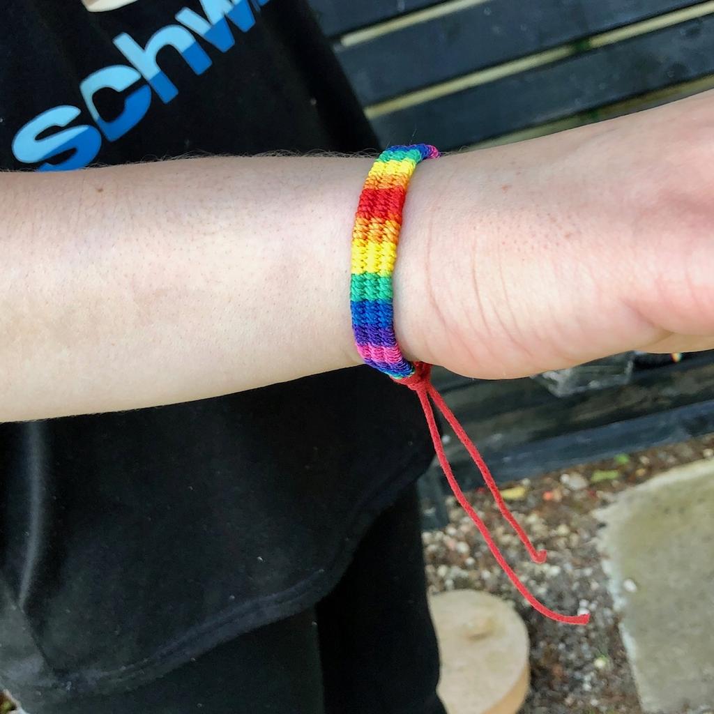 Rainbow Bracelet On A String Rainbow Lgbt String Unisex