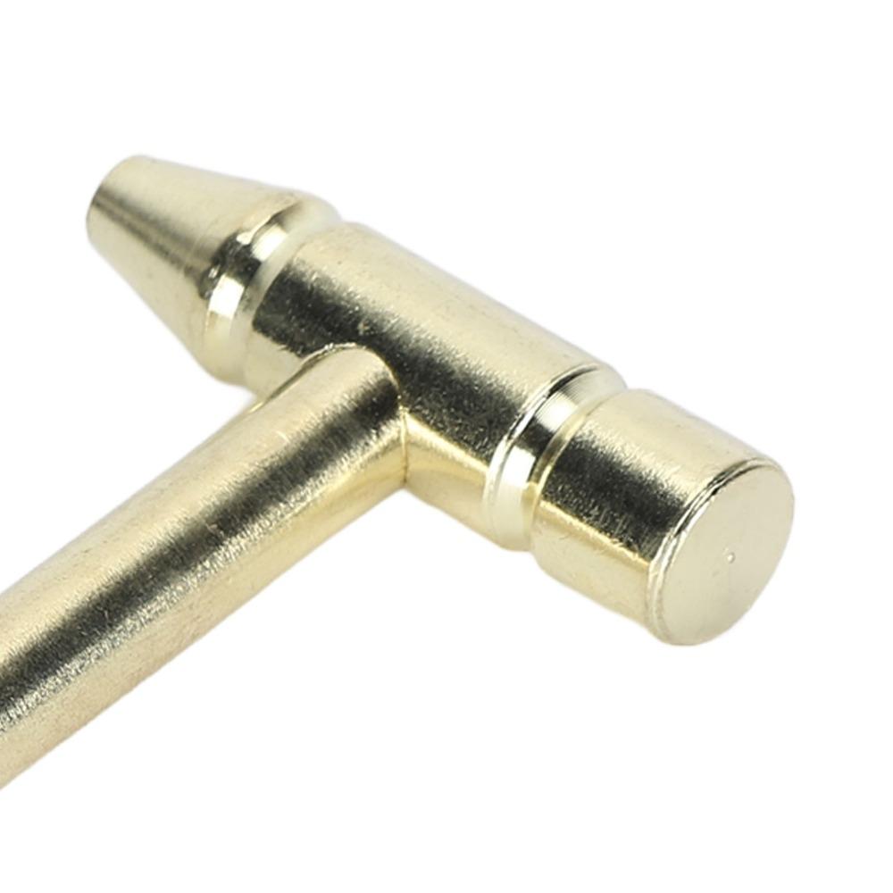 Portable Small 6-in-1 Hammer Claw-Hammer Nesting Mini Hammer Gold Brass Hammer for Repairing Watches and Jewelry