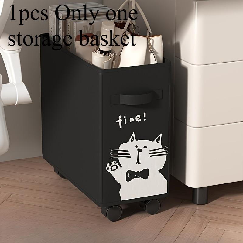 

1 шт./набор Офисная перекатная тележка для хранения под столом Ткань Оксфорд Держатель сумки для рабочей станции Отдельно стоящая Подвижная полка для общежития 20x40x35cm чёрный