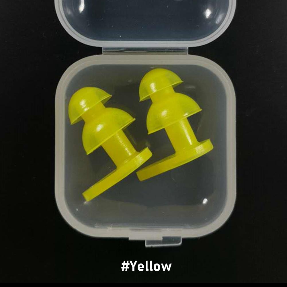 

1 Pair Kids Swimming Ear Plugs with Box Soft Silicone Ear Protector Hear Protection Waterproof Dust-Proof Sport Diving Earplugs жёлтый
