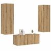VidaXL Wall-Mounted TV Furniture 3 Pcs Artisan Oak Engineered Wood, TV Bench, Hi-Fi Unit, Entertainment Center, TV Buffet, 3328964