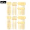 48Pcs Red Gold Cutlery Set Mirror Dinnenrware Set Stainless Steel Flatware Dinner Knife Fork Spoon Teaspoon For Home Tableware