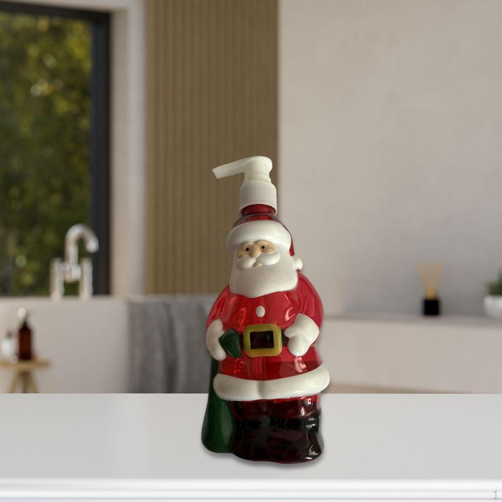 Christmas Soap Dispenser Refillable 350ml Portable Decoration Premium Practical Shampoo