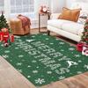 Christmas Area Rug Green Snowflake Christmas Rugs for Living Room Washable Bedroom Throw Rugs Non Slip Soft Low Pile Floor