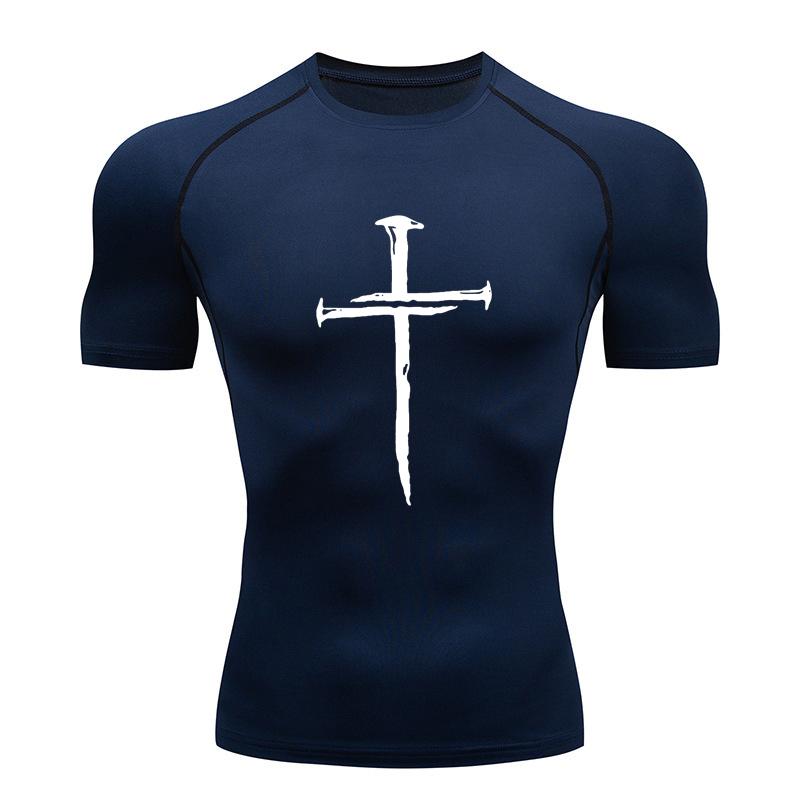 Gym T Shirt Men Bodybuilding Quick-drying Fitness Compression Shirt Running Workout Man Sports First Layer Sportswear