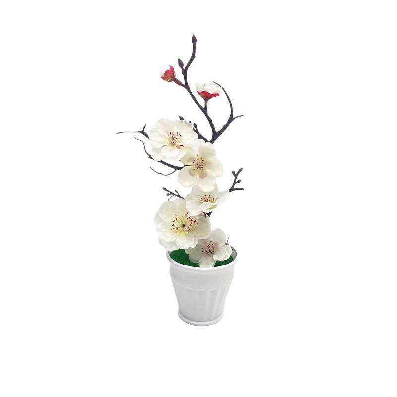 Prunus Realistic Plastic Mume Plant Bonsai Living Room And Office Decorations
