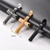 Vintage Stainless Steel Cross Pendant Necklace for Women Men Religious Christ Charm Chain Christian Faith Prayer Metal Jewelry