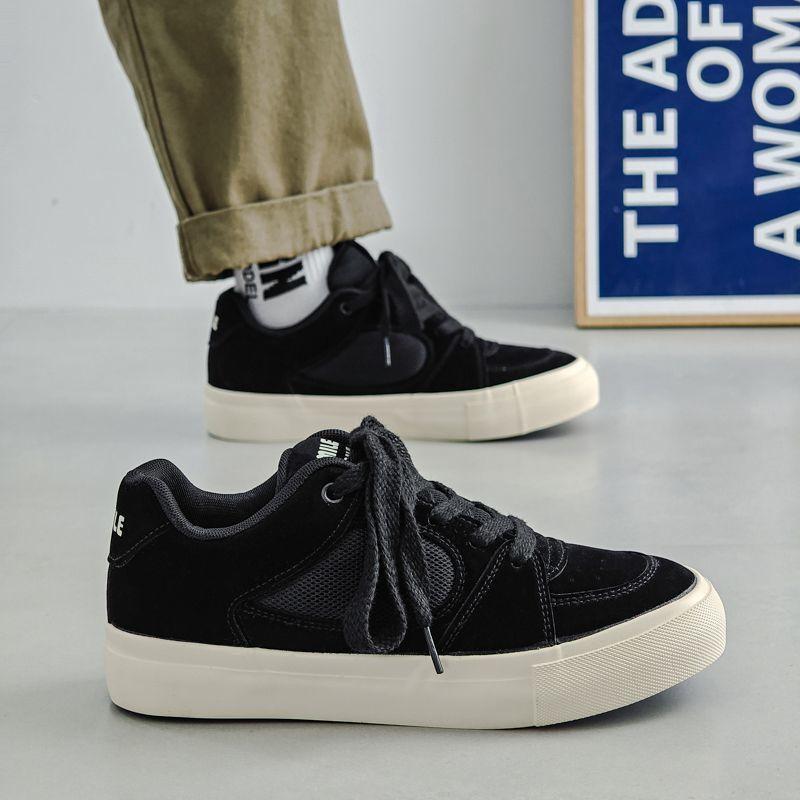 

Board shoes men s 2025 spring new men s shoes Korean version of sports and leisure shoes versatile niche trendy canvas shoes 39 чорний