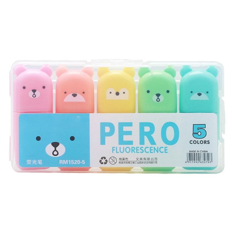 4/5/6 Farben Textmarker Set Textmarker Set Bibel Textmarker Set Cartoon Textmarker Stift Filzstift für Scrapbook