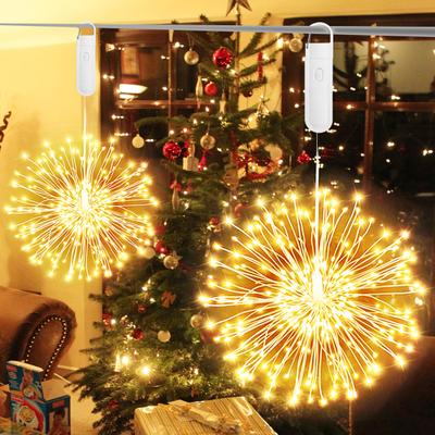 LED Fairy Lights Remote Control Dimmable Multiple Lighting Modes Rechargeable IP44 Waterproof Hanging Lights for Party