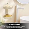 Double Layers Soap Box Kitchen Tools Bathroom Accessories Soap Dish Suction Holder Storage Basket Soap Box Stand