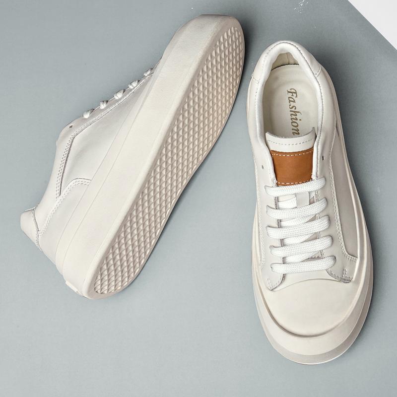 Fashion Handmade Men Casual Shoes Genuine Leather Vulcanize Shoes Luxury Brand Man Skateboard Footwear Fashion Tenis Masculino Sneakers