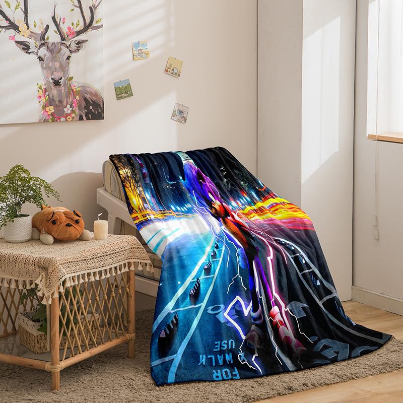 Cartoon Sonic Series Flannel Fleece Blanket 3D Printing Sofa Blanket Thickened Blanket