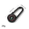 2-in-1 Metal Keychain with Compass, Carabiner, Multifunctional Outdoor Survival Gear for Hiking, Camping, Emergency