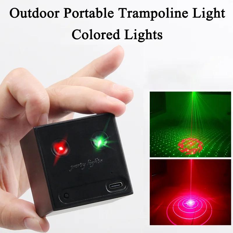 Rechargeable Battery R&G Projector Disco DJ Light 32 Patterns for Dance Bar Party Car Effect Christmas Decorate Stage Lamps