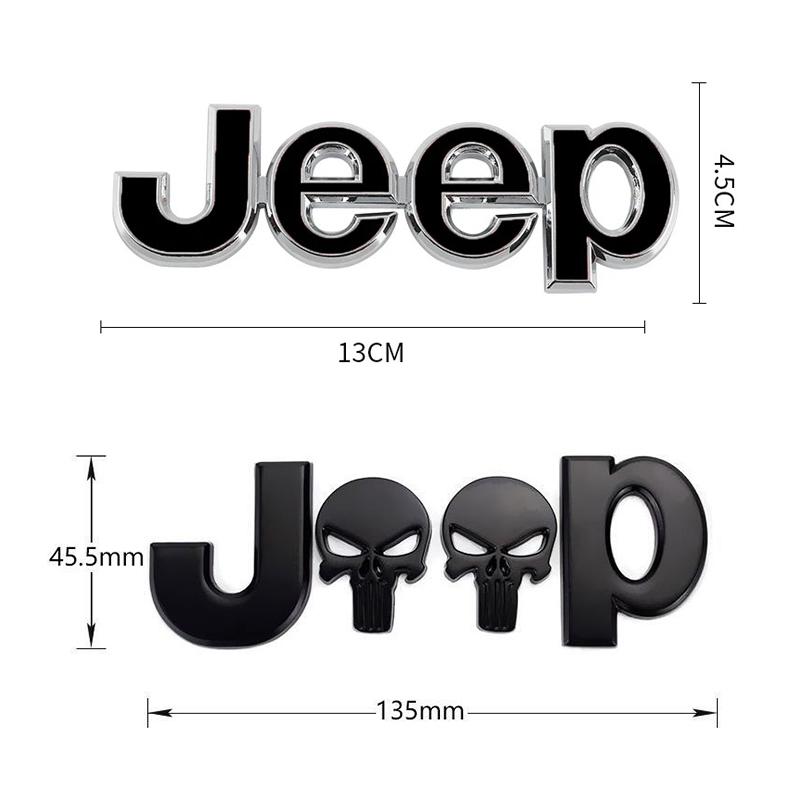 Dnvr5 1Pcs 3D Metal Stickers Car Body Trunk Decal For Jeep Wrangler Grand Cherokee Avenger Compass Wagoneer Gladiator Renegade Patriot